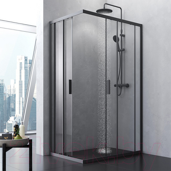 Изображение товара Душевой уголок AM.PM Gem S W93G-404-120280-BT (черный матовый)