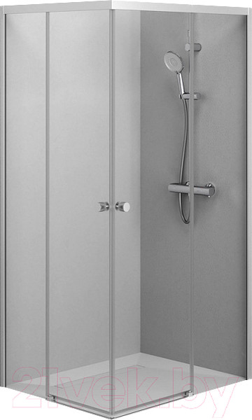 Изображение товара Душевой уголок AM.PM X-Joy Square Slide 120x90 / W94G-403-12090-MТ (матовый хром/прозрачное стекло)