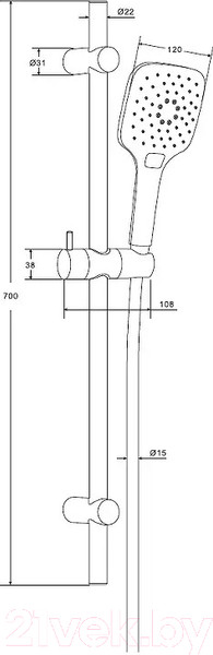 Изображение товара Душевой гарнитур Damixa Eclipse 931001000