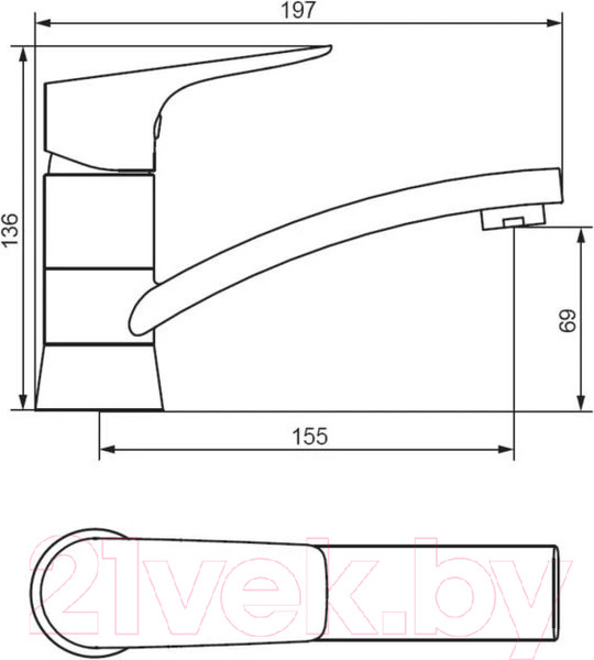 Изображение товара Смеситель Damixa Jupiter 770220001