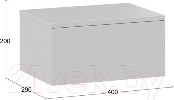 Изображение товара Прикроватная тумба ТриЯ Универсальная тип 1 (белый ясень)