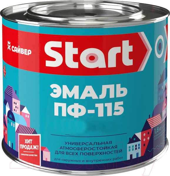 Изображение товара Эмаль START ПФ-115 (1.8кг, белый)