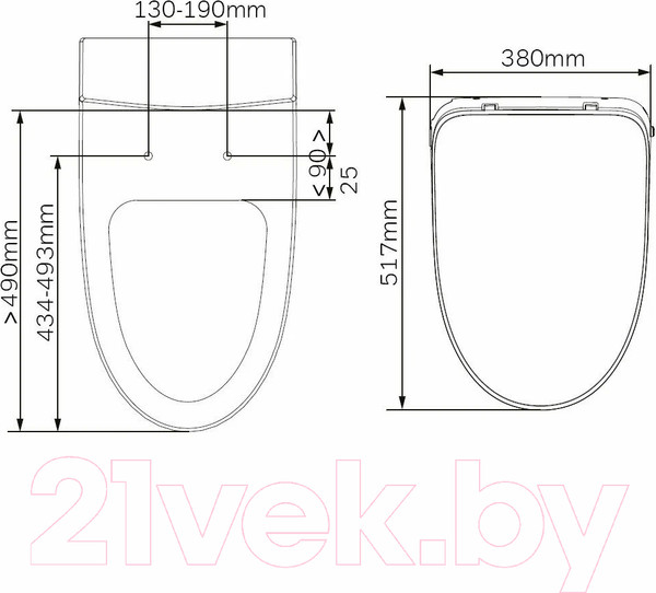 Изображение товара Электронная крышка-биде AM.PM Func CCC8F7851WH