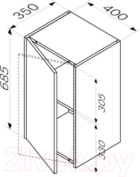 Изображение товара Шкаф для ванной AM.PM Func M8FCH0402OF (дерево текстурированное)
