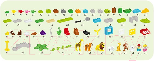 Изображение товара Конструктор Kids Home Toys Чудесный зоопарк 188-A07 / 7120607