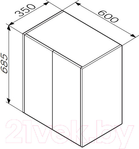 Изображение товара Шкаф для ванной AM.PM Func M8FCH0602WG (белый глянец)
