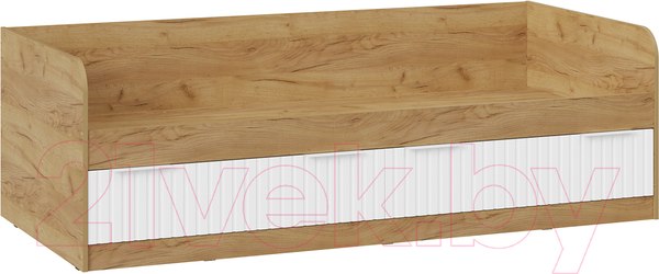 Изображение товара Кровать-тахта ТриЯ Хилтон комбинированная 90x200 (дуб крафт золотой/белый матовый)