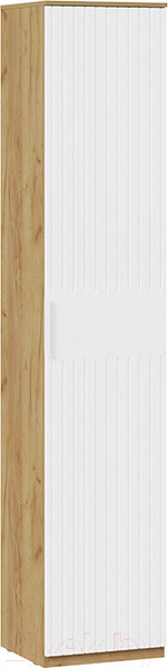 Изображение товара Шкаф-пенал ТриЯ Хилтон для белья исп.2 (дуб крафт золотой/белый матовый)