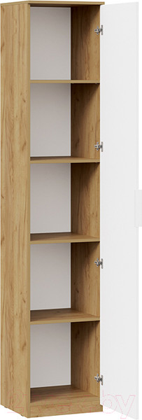 Изображение товара Шкаф-пенал ТриЯ Хилтон для белья исп.2 (дуб крафт золотой/белый матовый)