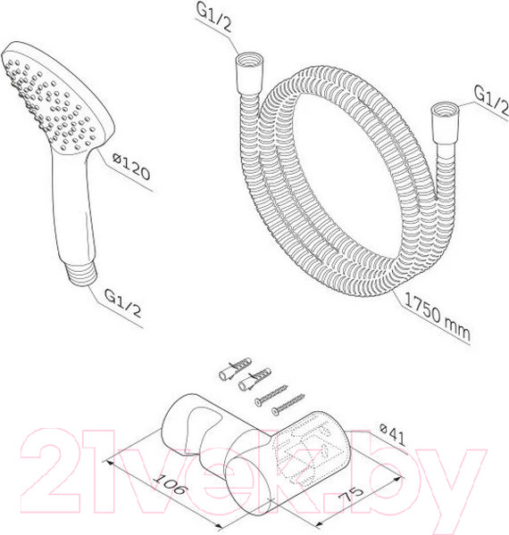 Изображение товара Душевой гарнитур AM.PM Gem F0119000