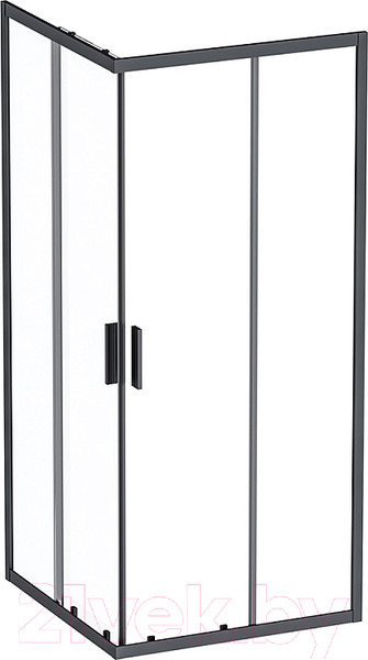 Изображение товара Душевой уголок AM.PM Gem S Square Slide 90x90 / W93G-403-090BT (черный матовый/прозрачное стекло)
