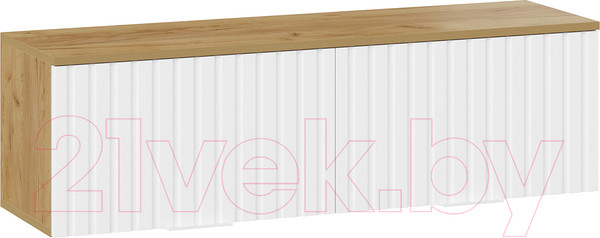 Изображение товара Шкаф навесной ТриЯ Хилтон 1100 (дуб крафт золотой/белый матовый)