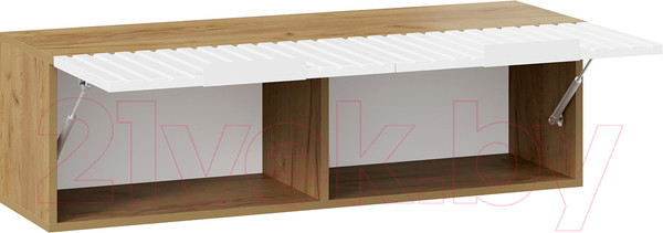 Изображение товара Шкаф навесной ТриЯ Хилтон 1100 (дуб крафт золотой/белый матовый)
