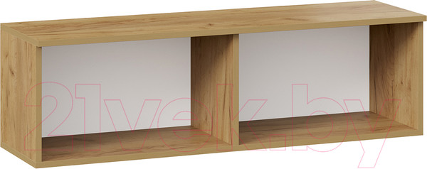 Изображение товара Шкаф навесной ТриЯ Хилтон 1100 (дуб крафт золотой/белый матовый)