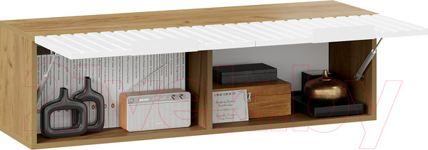 Изображение товара Шкаф навесной ТриЯ Хилтон 1100 (дуб крафт золотой/белый матовый)