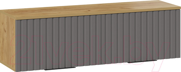 Изображение товара Шкаф навесной ТриЯ Хилтон 1100 (дуб крафт золотой/графит матовый)