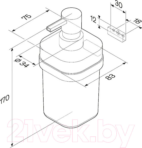 Изображение товара Дозатор для жидкого мыла AM.PM Func A8F36900