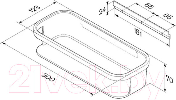 Изображение товара Полка для ванной AM.PM Func A8F53122 (черный)