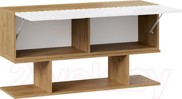 Изображение товара Шкаф навесной ТриЯ Хилтон с полкой 1100 (дуб крафт золотой/белый матовый)
