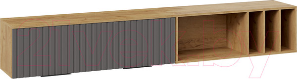 Изображение товара Шкаф навесной ТриЯ Хилтон с полкой 2040 (дуб крафт золотой/графит матовый)