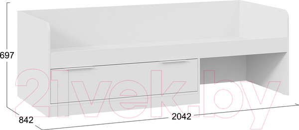 Изображение товара Кровать-тахта ТриЯ Марли комбинированная Тип 1 80x200 (белый)