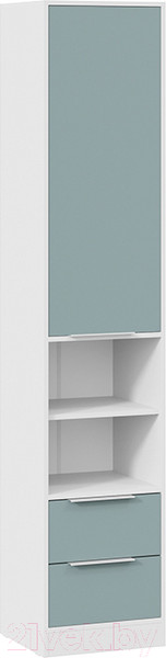 Изображение товара Шкаф-пенал ТриЯ Марли комбинированный (белый/серо-голубой)