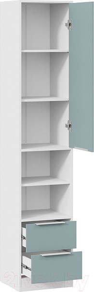 Изображение товара Шкаф-пенал ТриЯ Марли комбинированный (белый/серо-голубой)