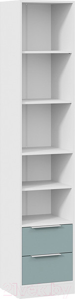 Изображение товара Шкаф-пенал ТриЯ Марли комбинированный (белый/серо-голубой)