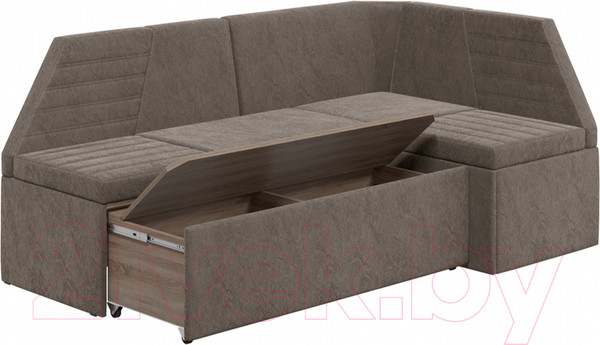 Изображение товара Уголок кухонный мягкий ТриЯ Лондон Исп.2 (дуб сонома трюфель/микровелюр Wellmart Latte)