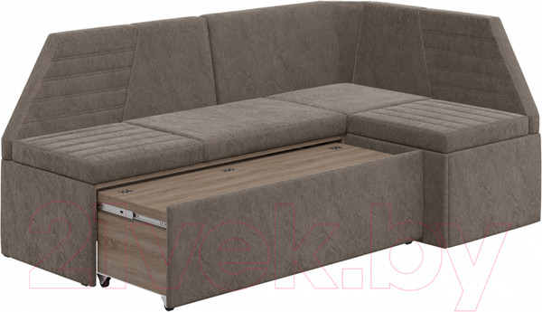 Изображение товара Уголок кухонный мягкий ТриЯ Лондон Исп.2 (дуб сонома трюфель/микровелюр Wellmart Latte)