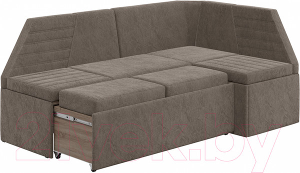 Изображение товара Уголок кухонный мягкий ТриЯ Лондон Исп.2 (дуб сонома трюфель/микровелюр Wellmart Latte)