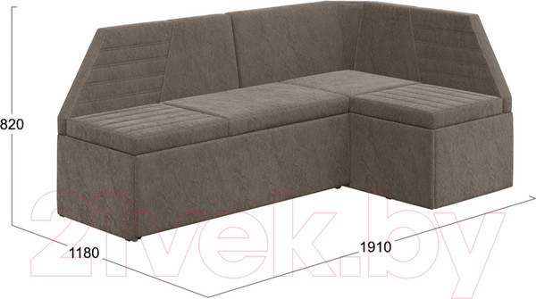 Изображение товара Уголок кухонный мягкий ТриЯ Лондон Исп.2 (дуб сонома трюфель/микровелюр Wellmart Latte)