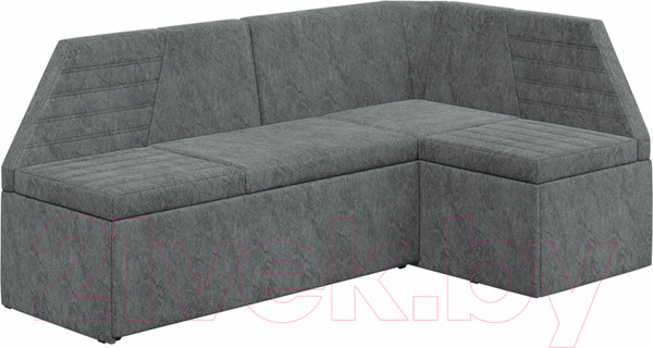 Изображение товара Уголок кухонный мягкий ТриЯ Лондон Исп.2 (дуб сонома трюфель/микровелюр Wellmart Silver)