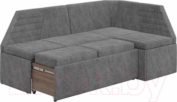 Изображение товара Уголок кухонный мягкий ТриЯ Лондон Исп.2 (дуб сонома трюфель/микровелюр Wellmart Silver)