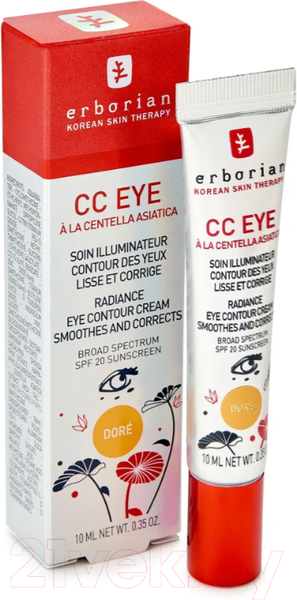 Изображение товара СС-крем Erborian Для кожи вокруг глаз Золотистый SPF20 (10мл)