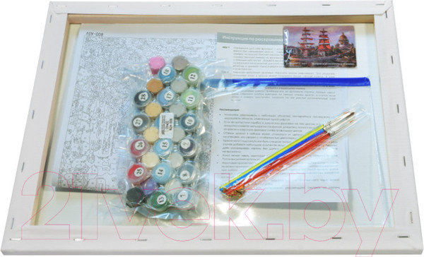 Изображение товара Картина по номерам БЕЛОСНЕЖКА Городок на побережье Коста-Брава / 800-ASV