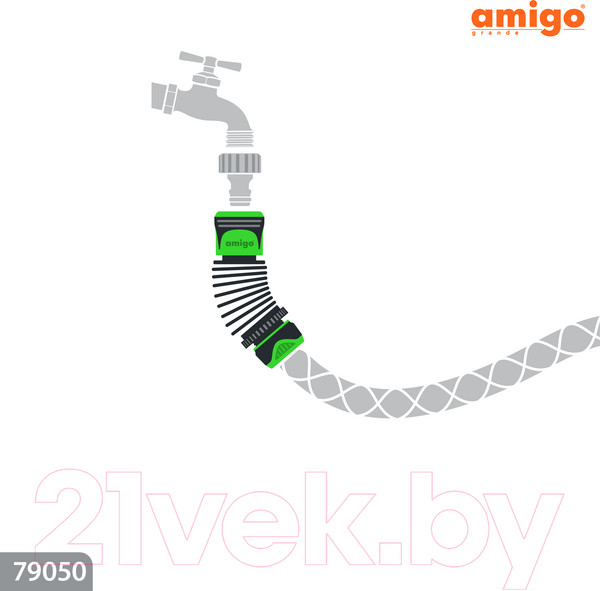Изображение товара Соединитель для шланга AMIGO 79050