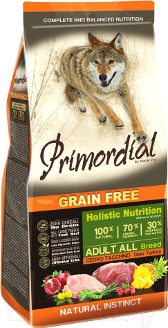 Изображение товара Сухой корм для собак Primordial Dog Adult Deer & Turkey MSP5602 (2кг)