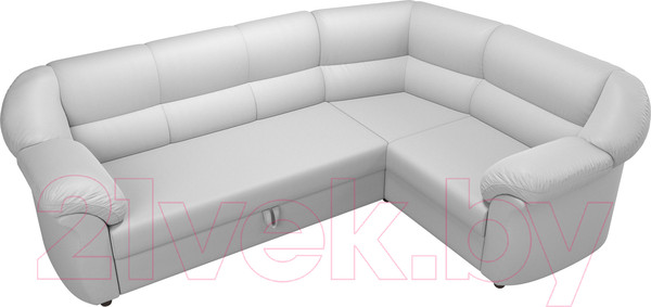 Изображение товара Диван угловой Лига Диванов Карнелла правый / 60287 (экокожа белый)