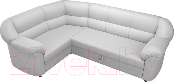 Изображение товара Диван угловой Лига Диванов Карнелла левый / 60287 (экокожа белый)