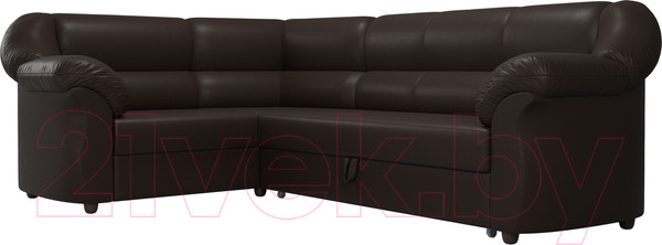 Изображение товара Диван угловой Лига Диванов Карнелла левый / 60290  (экокожа коричневый)