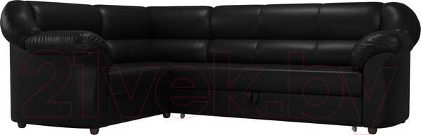 Изображение товара Диван угловой Лига Диванов Карнелла левый / 60289 (экокожа черный)