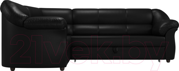 Изображение товара Диван угловой Лига Диванов Карнелла левый / 60289 (экокожа черный)