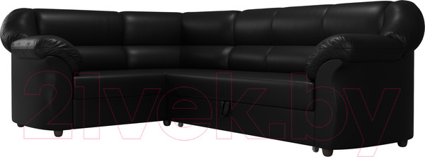 Изображение товара Диван угловой Лига Диванов Карнелла левый / 60289 (экокожа черный)