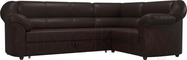 Изображение товара Диван угловой Лига Диванов Карнелла правый / 60290  (экокожа коричневый)