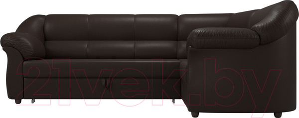 Изображение товара Диван угловой Лига Диванов Карнелла правый / 60290  (экокожа коричневый)