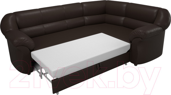 Изображение товара Диван угловой Лига Диванов Карнелла правый / 60290  (экокожа коричневый)