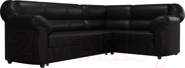 Изображение товара Диван угловой Лига Диванов Карнелла правый / 60289 (экокожа черный)