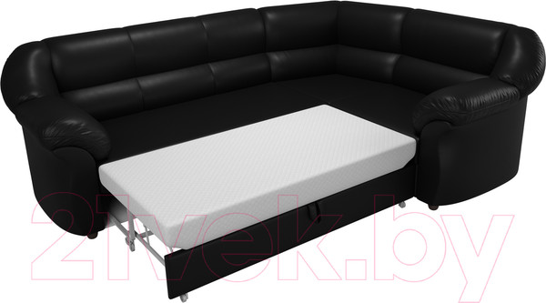 Изображение товара Диван угловой Лига Диванов Карнелла правый / 60289 (экокожа черный)