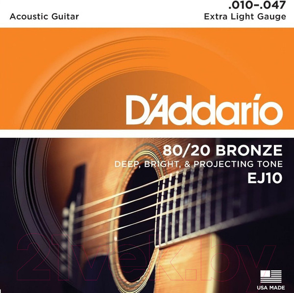 Изображение товара Струны для акустической гитары D'Addario EJ10
